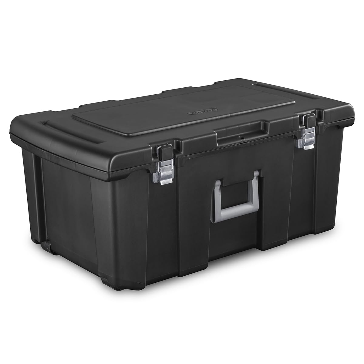 23 Gallon Lockable Storage Tote with Wheels Black S900