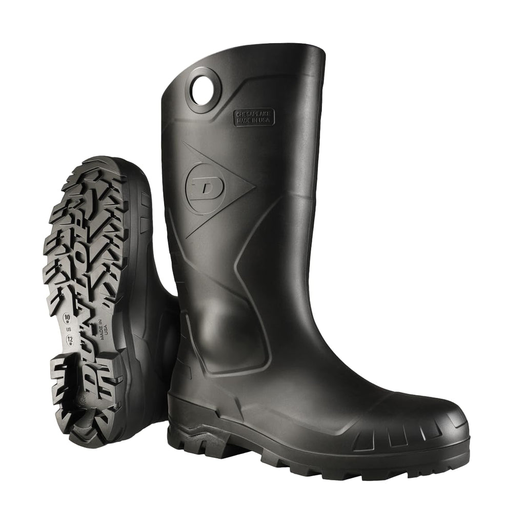Black PVC Waterproof Steel Toe Rubber Boots B61659