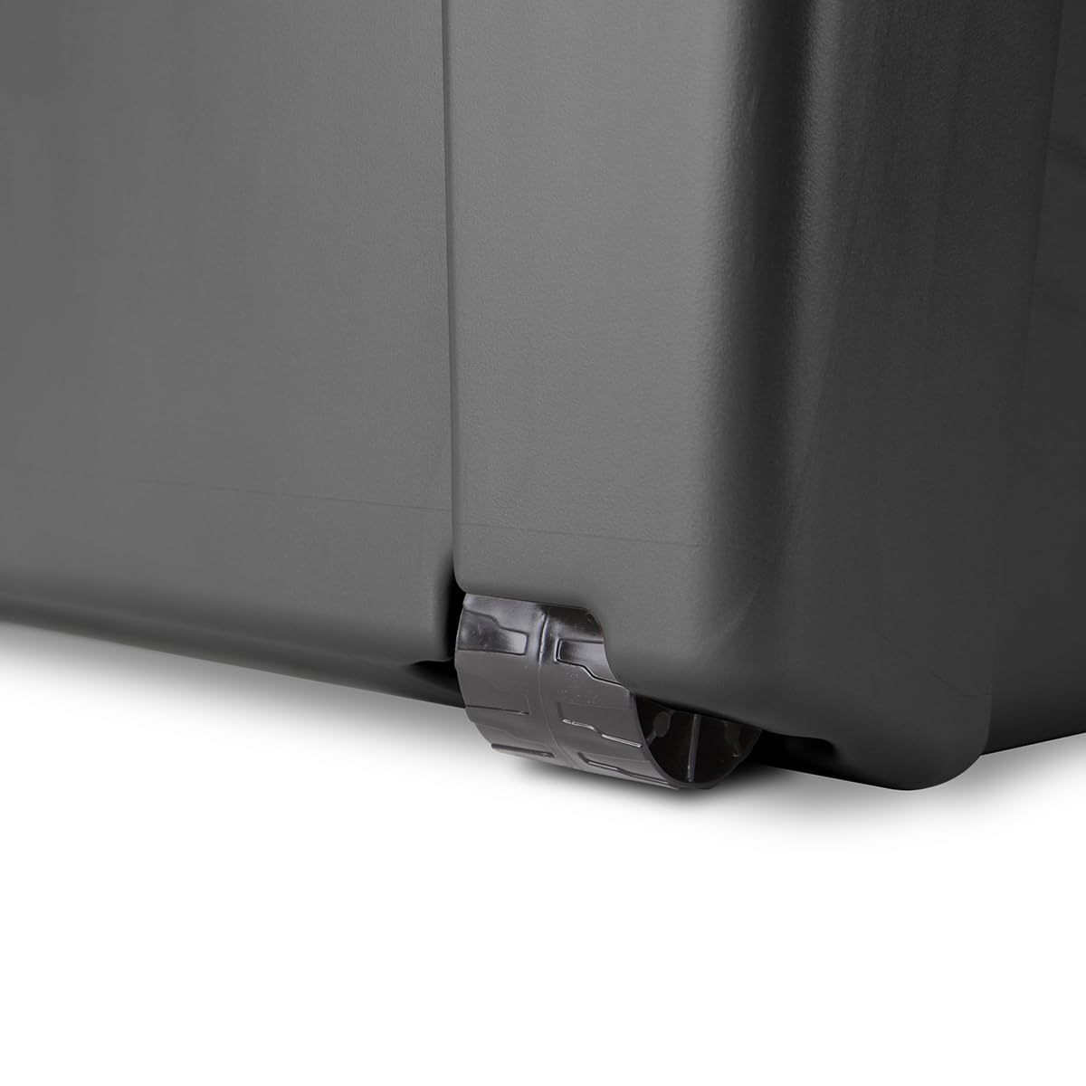 23 Gallon Lockable Storage Tote with Wheels Black S900