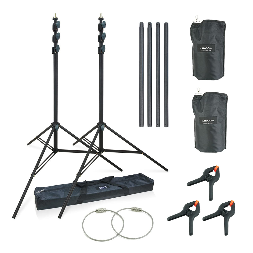 10Ft Adjustable Background Stand Backdrop Support System Kit with Carry Bag T4948