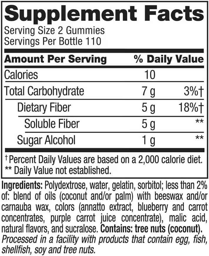 Sugar Free Fiber Gummies with Prebiotic 220 Count S83921