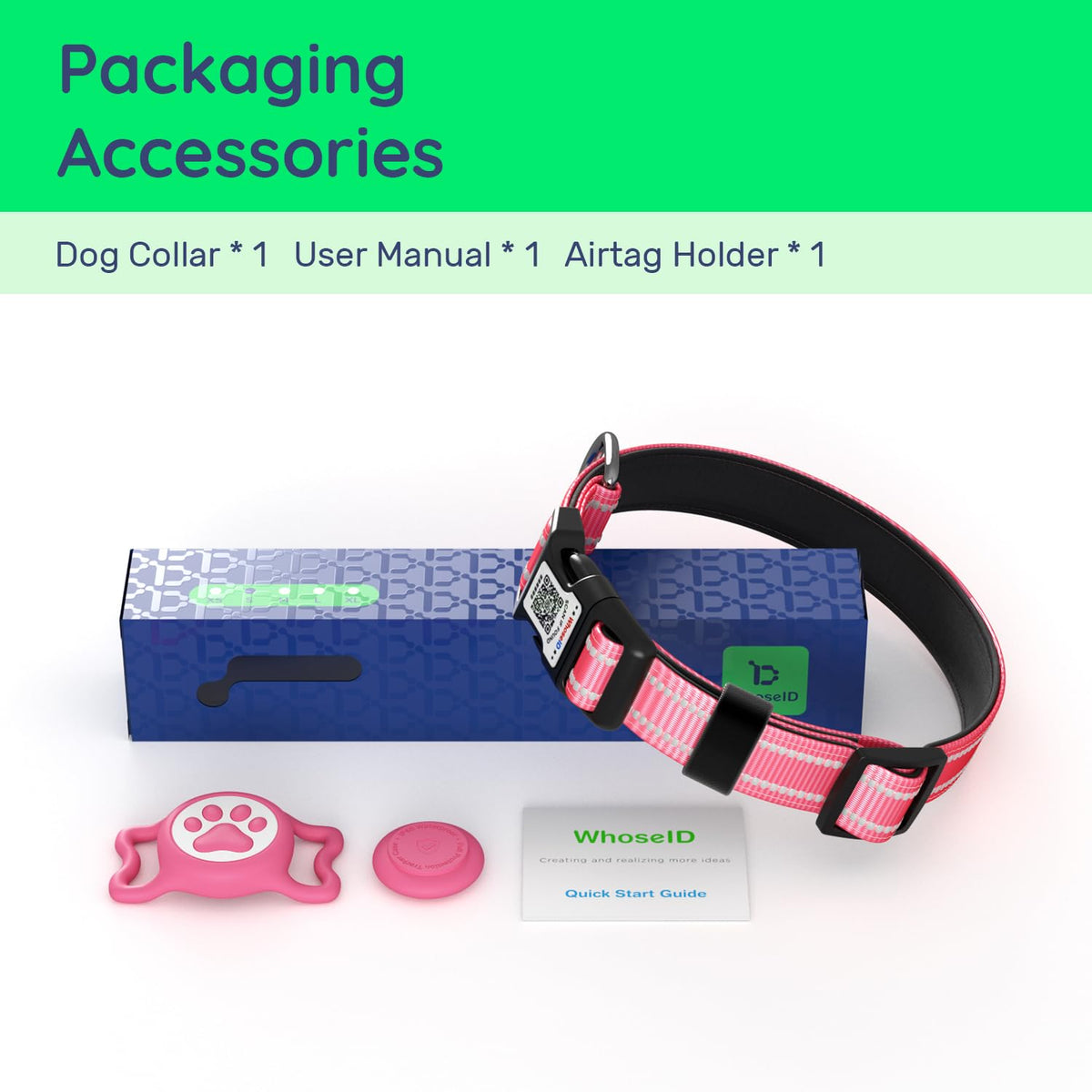 Pink IP68 Waterproof Dog Collar L1935