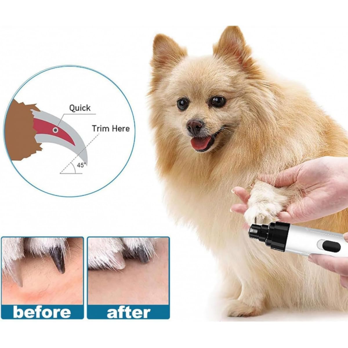 Cordless Pet Nail Grinder with LED Light U17100