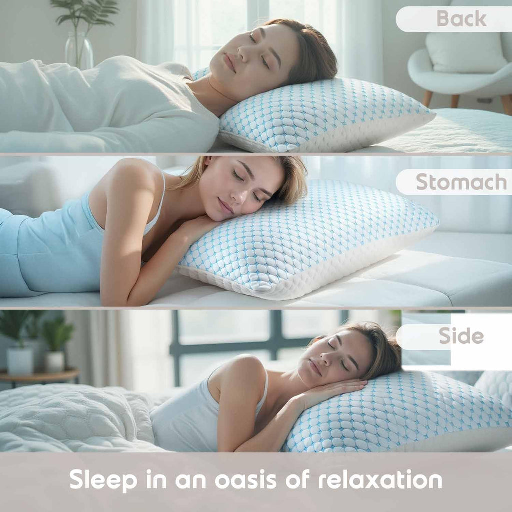 King Size Memory Foam Pillow Set of 2 Q117