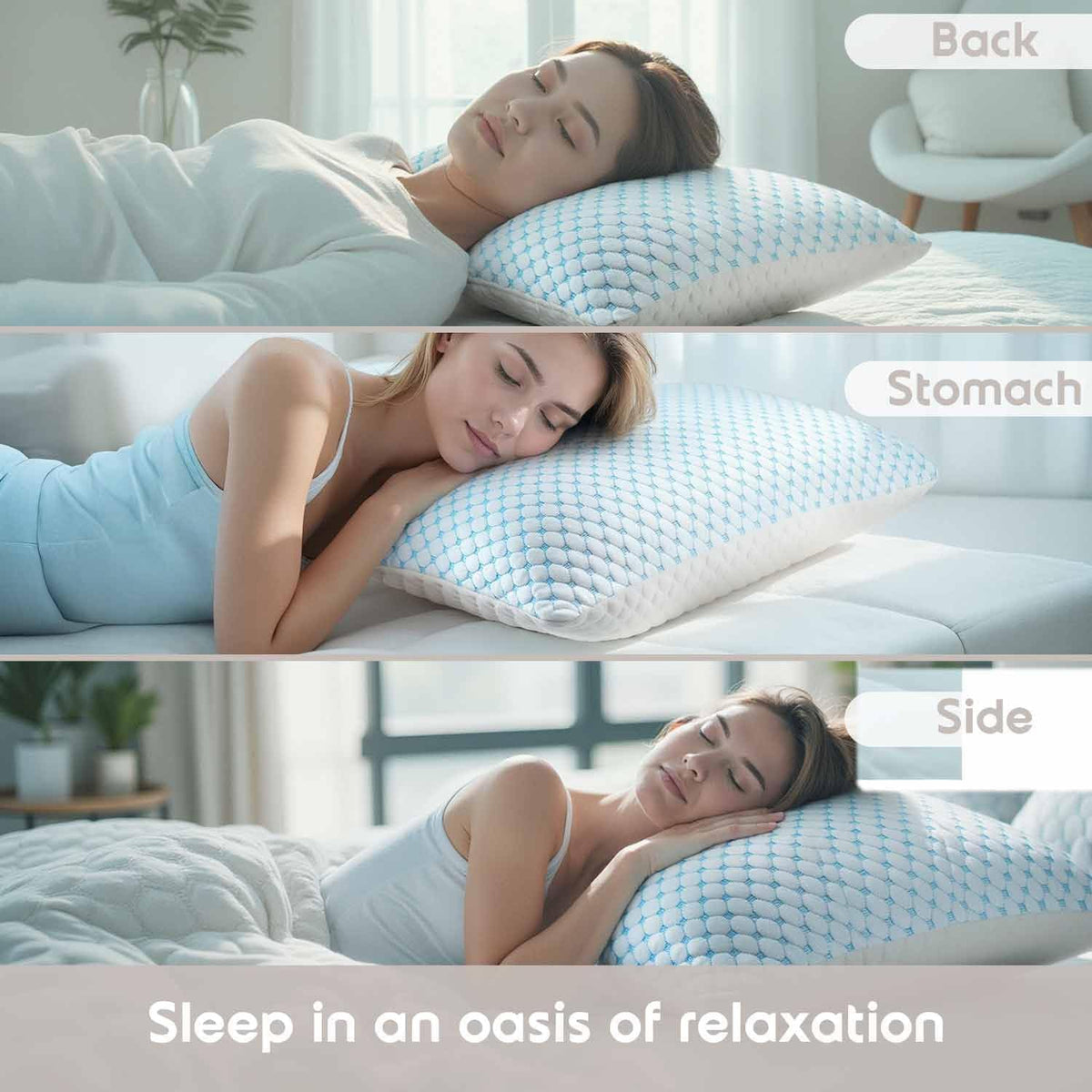 King Size Memory Foam Pillow Set of 2 Q117