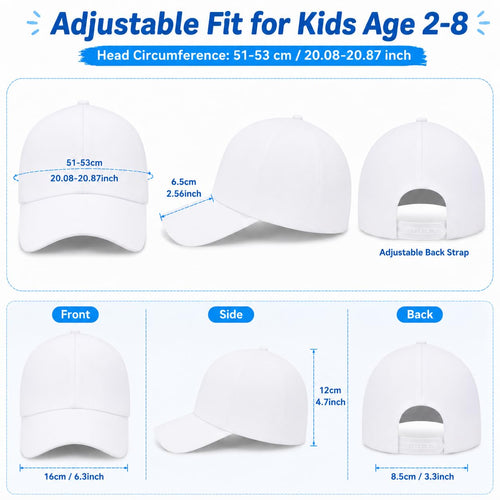 30 Pcs DIY Kids Baseball Caps Hats S1470