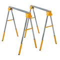 2 Pack Adjustable Height Folding Steel Sawhorse Y80529