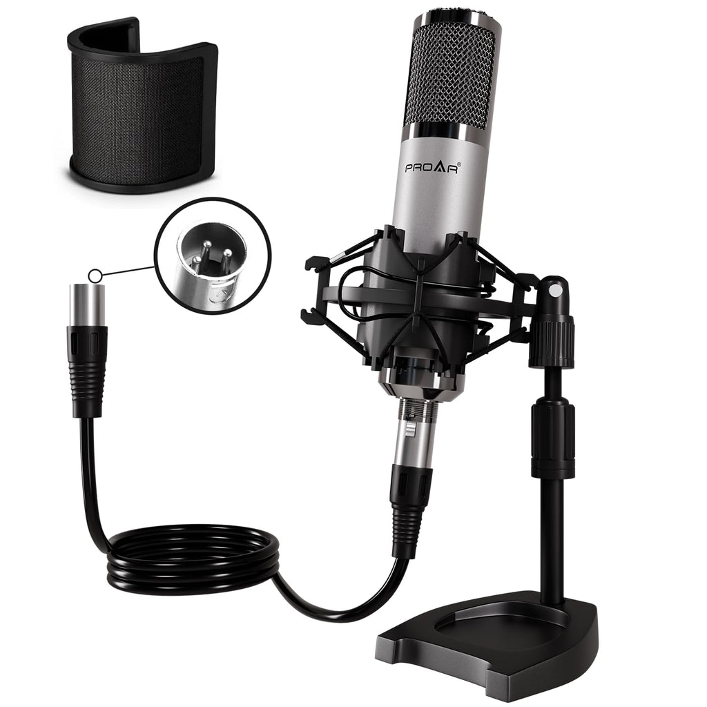 XLR Condenser Microphone with Desktop Stand T1073