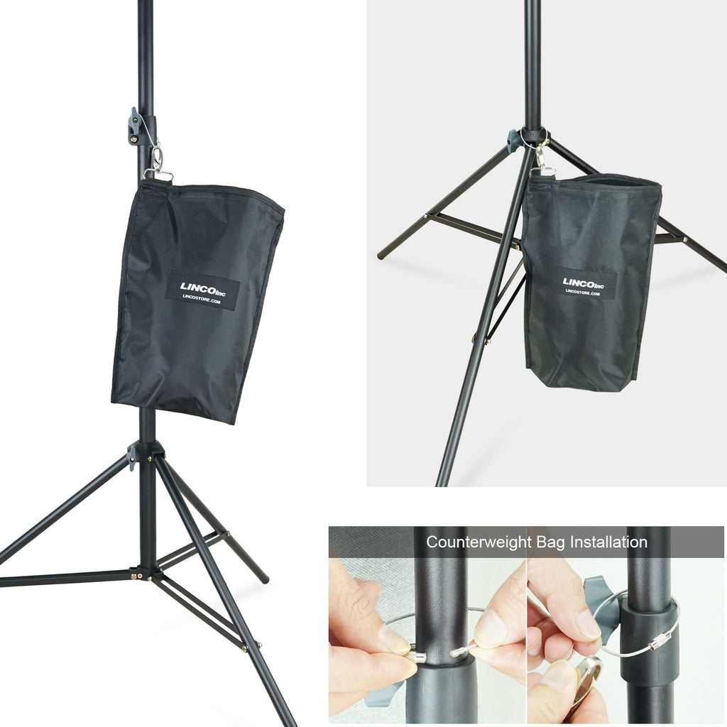 10Ft Adjustable Background Stand Backdrop Support System Kit with Carry Bag T4948