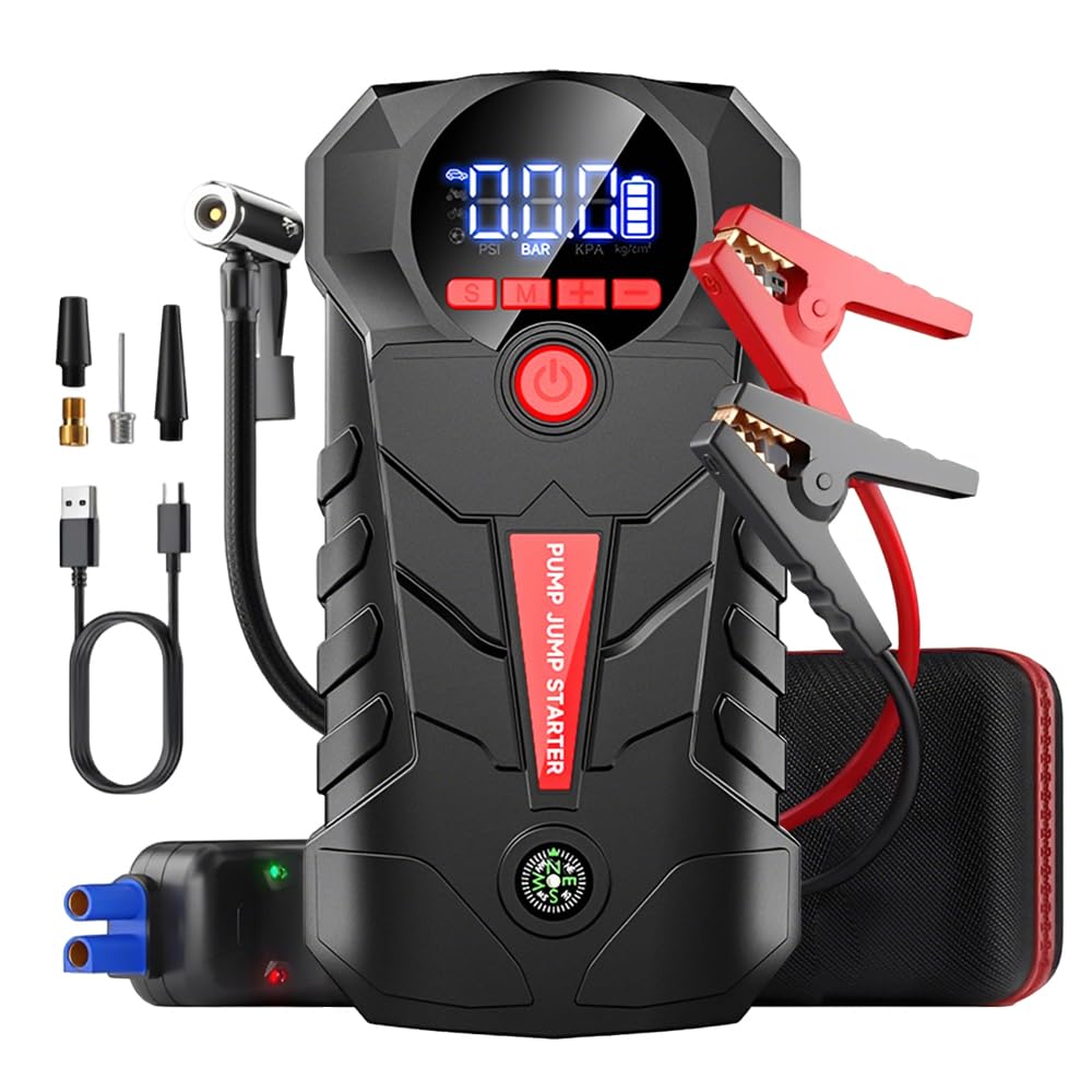 4-in-1 Car Battery Jump Starter with 150PSI Tire Inflator W668023