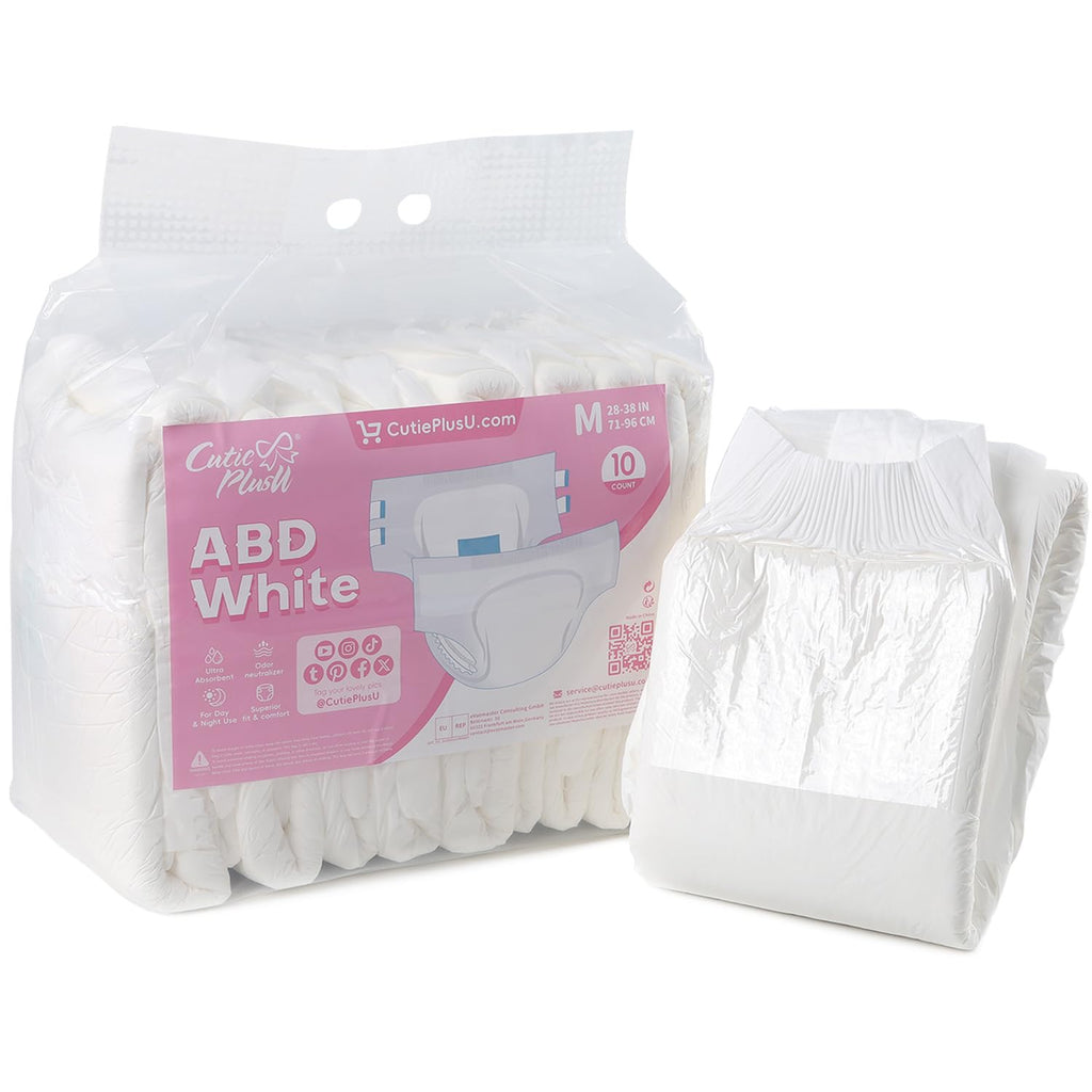 Diaper 10 Pieces Protective Underwear White 28"-38" A6997