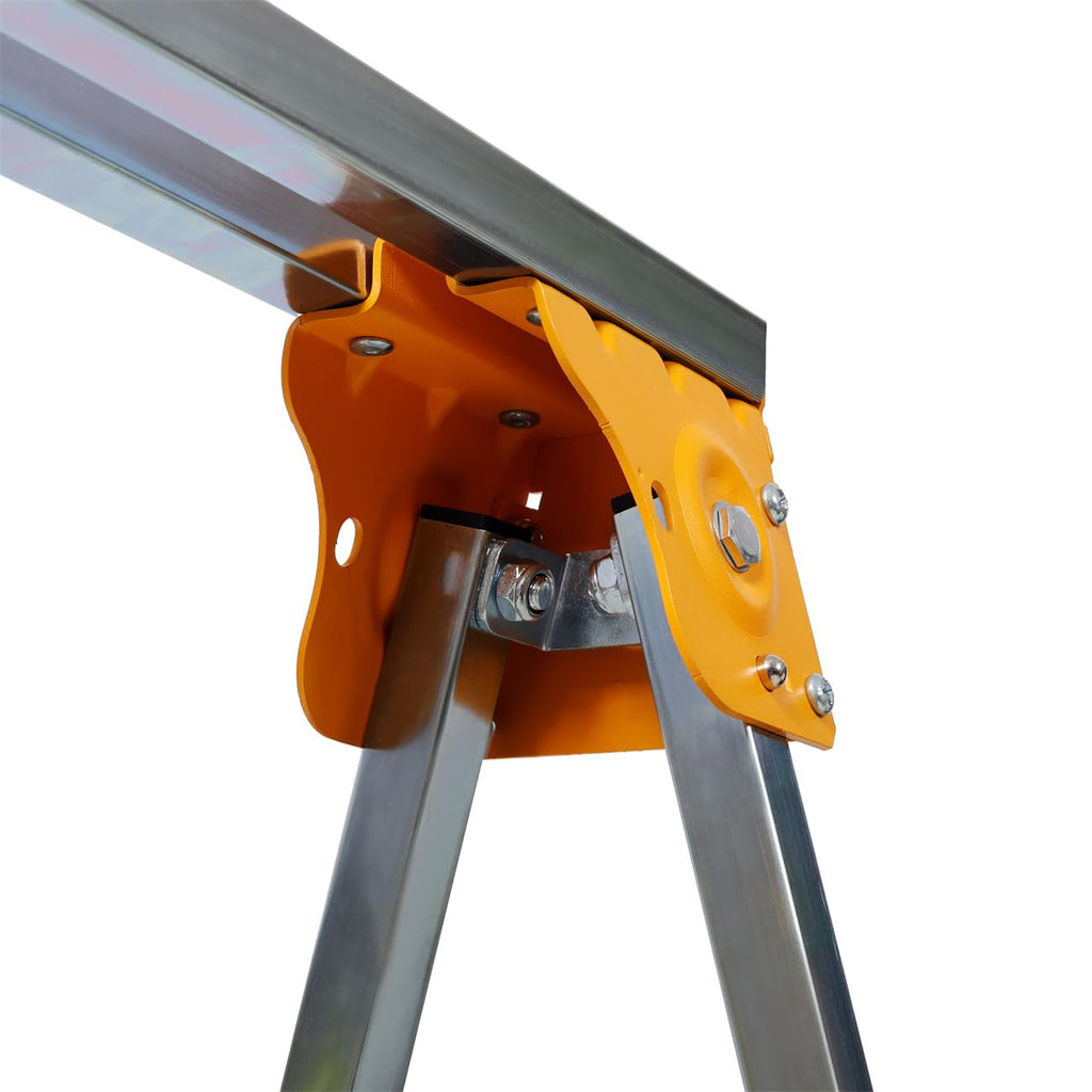 2 Pack Adjustable Height Folding Steel Sawhorse Y80529