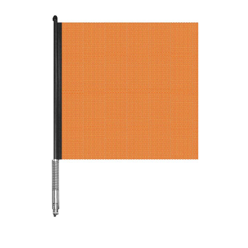 Orange 18" x 18" Jersey Mesh Flag with Aluminum Rod & Stainless Steel Spring P51979