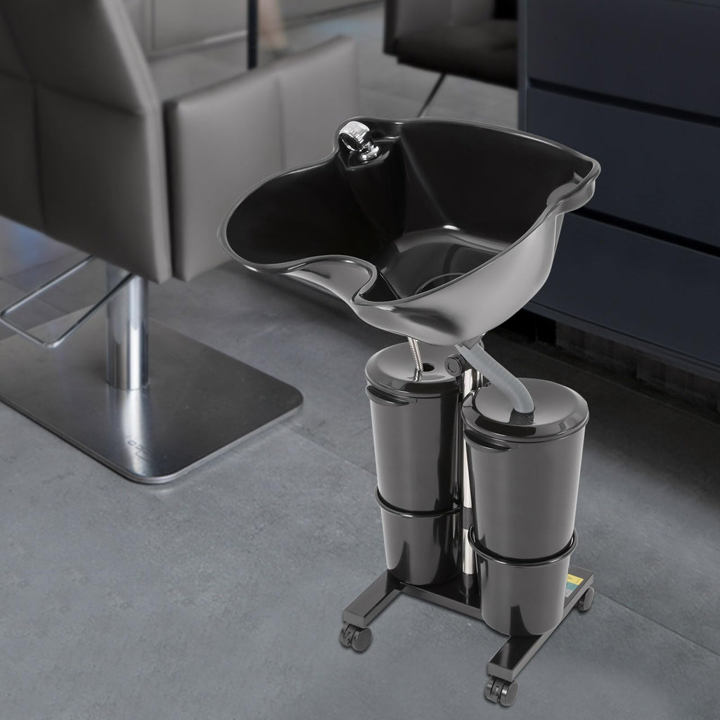 Portable Shampoo Sink with Electric Pump and Adjustable Height D32951