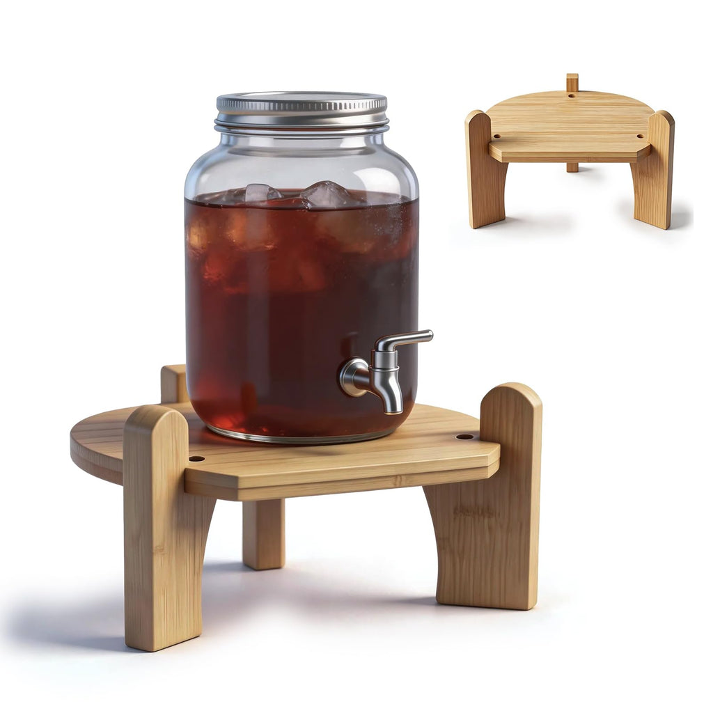 Beverage Dispenser with Bamboo Stand Z804994