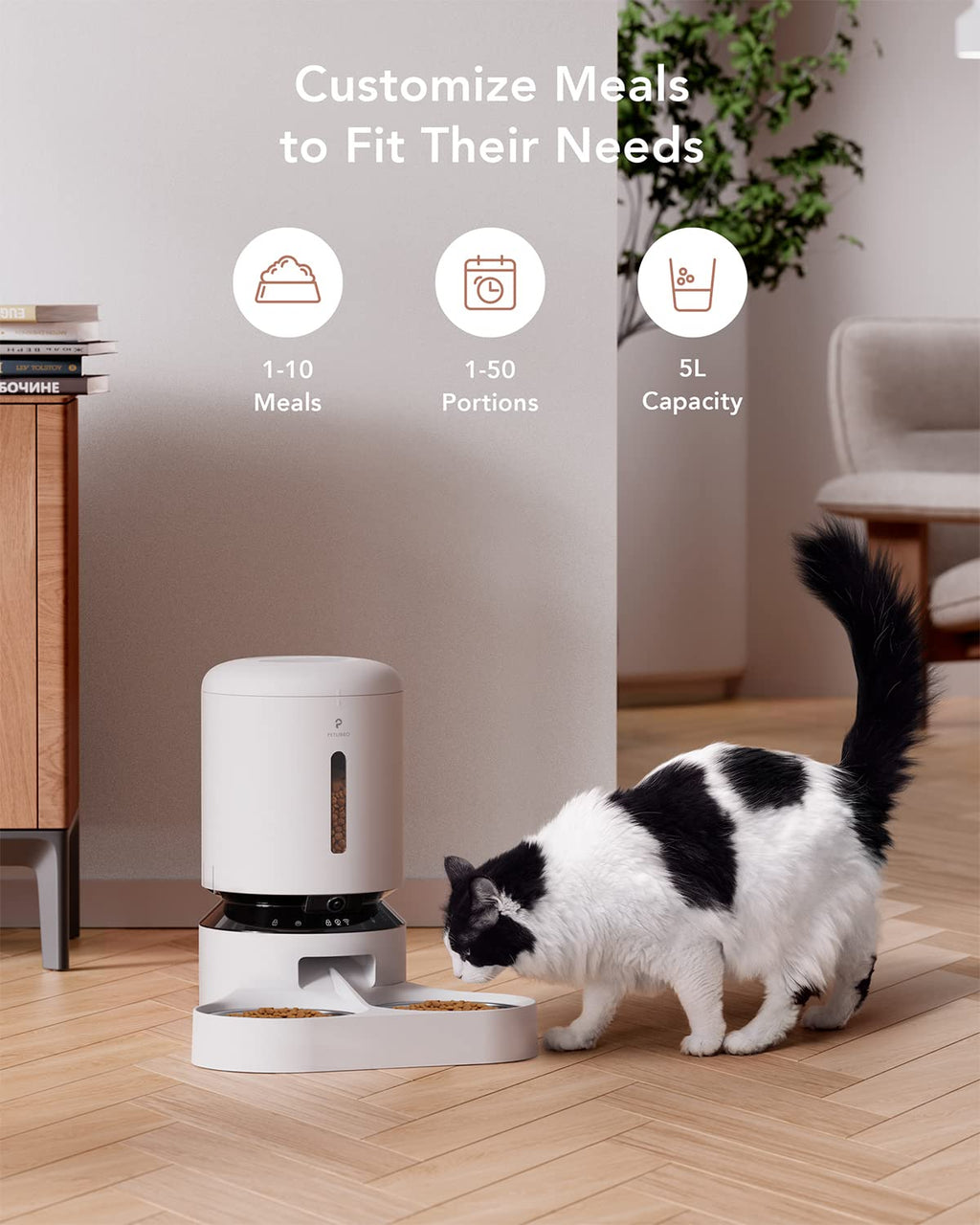 Automatic Cat Feeder with Camera 1080P HD Video 5G WiFi 2-Way Audio Q27369