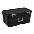 Black 22Gal Wheeled Lockable Storage Footlocker W8478