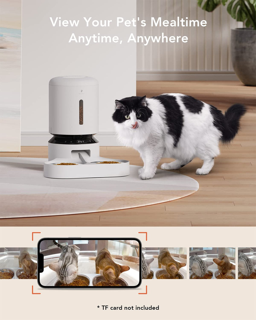 Automatic Cat Feeder with Camera 1080P HD Video 5G WiFi 2-Way Audio Q27369
