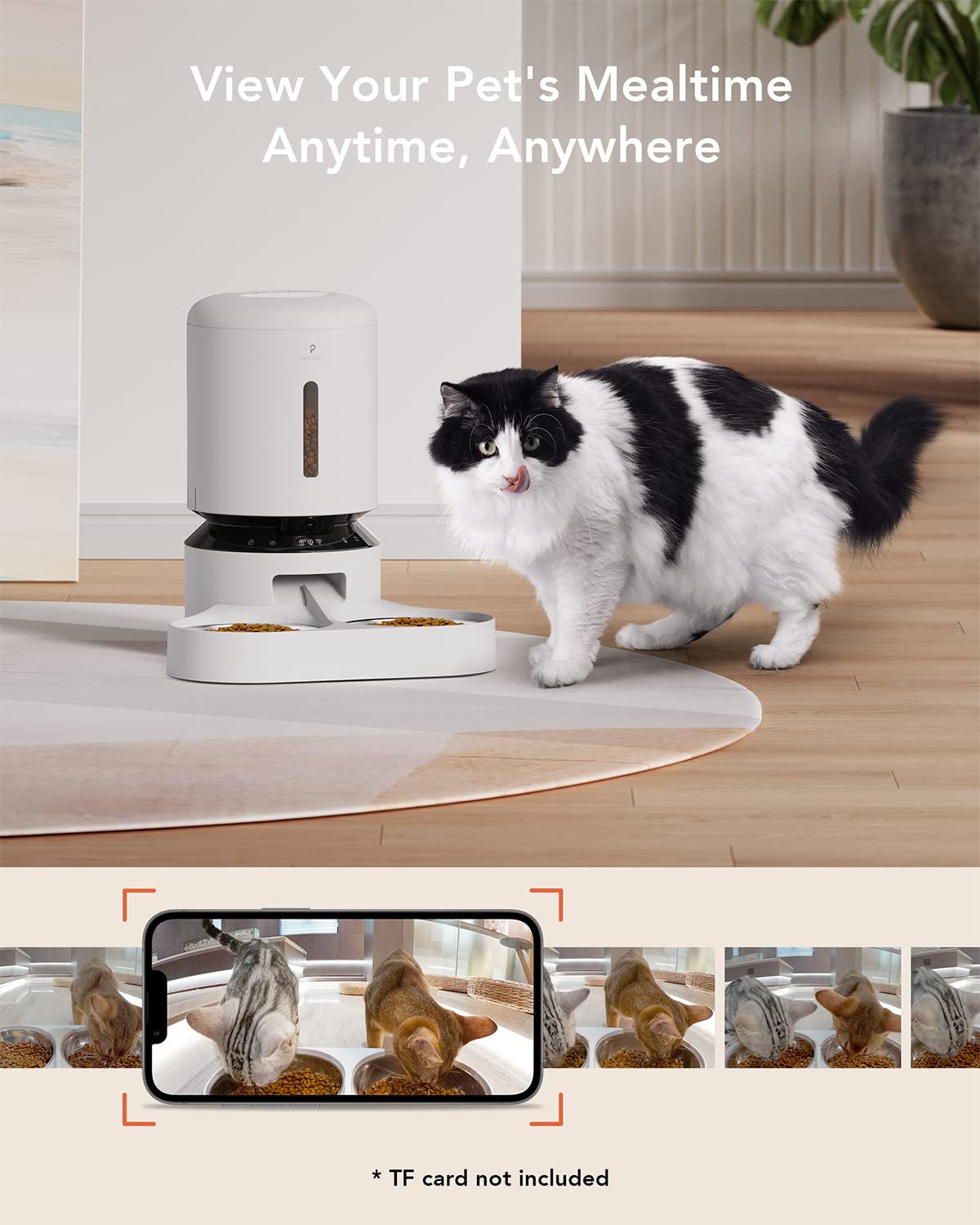 Automatic Cat Feeder with Camera 1080P HD Video 5G WiFi 2-Way Audio Q27369