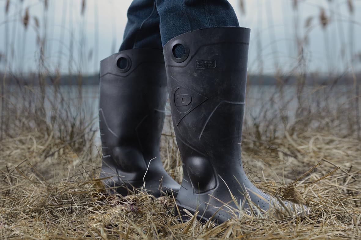 Black PVC Waterproof Steel Toe Rubber Boots B61659