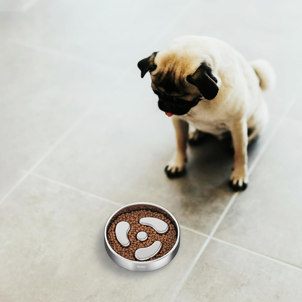 Slow Feeder Dog Bowl 304 Stainless Steel Non-Slip Z796745