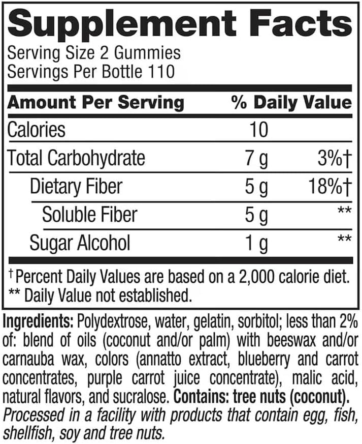 Sugar Free Fiber Gummies with Prebiotic 220 Count S83921