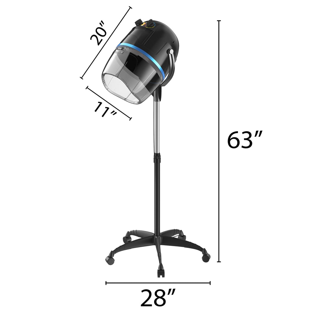 1300W Hooded Hair Dryer with Adjustable Timer V7964