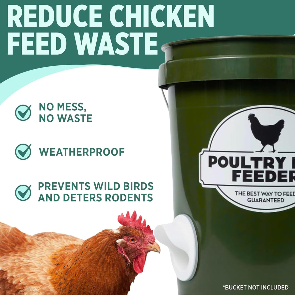 Chicken Feeder and Waterer Set with 3 Ports J2639