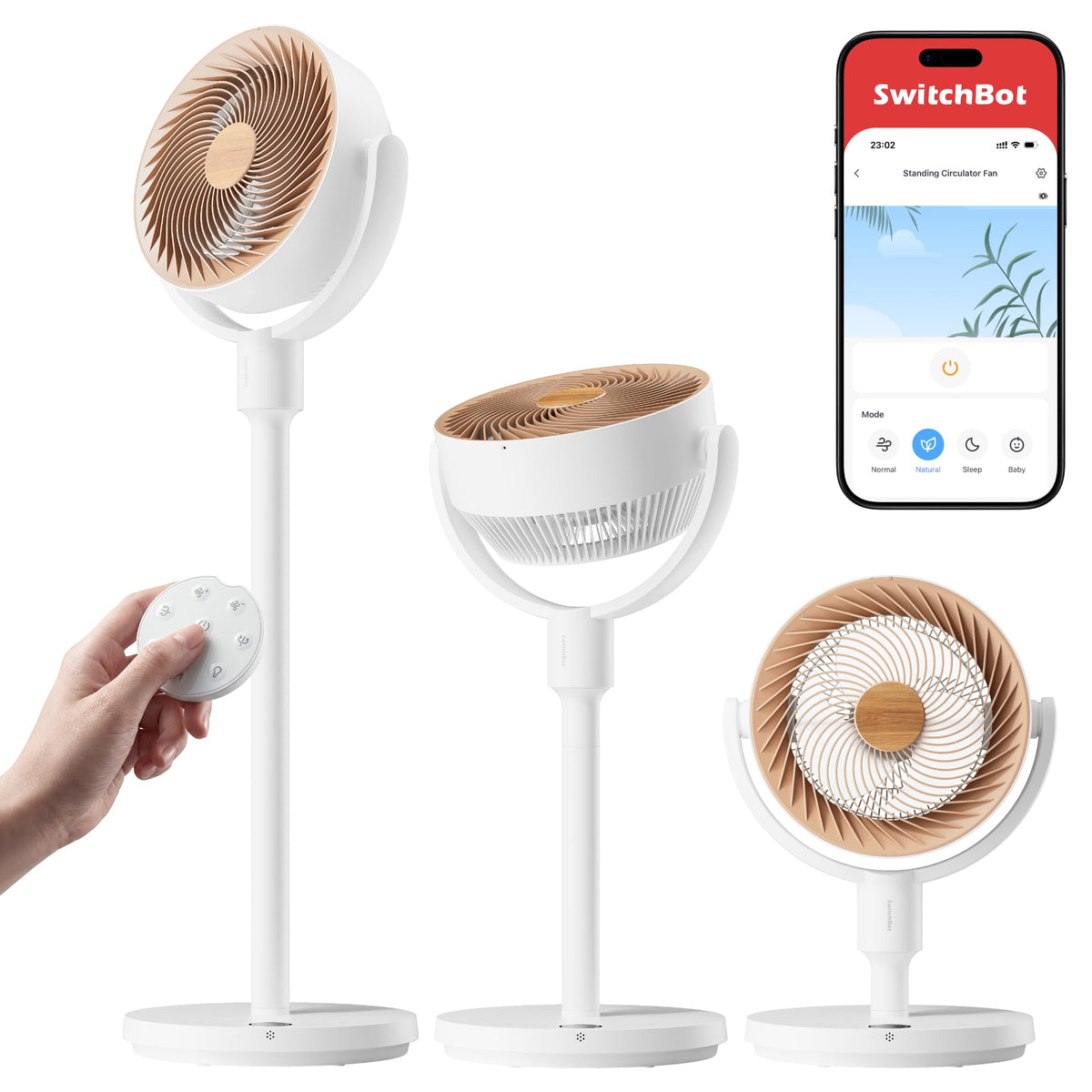 Rechargeable Oscillating Standing Fan D8236
