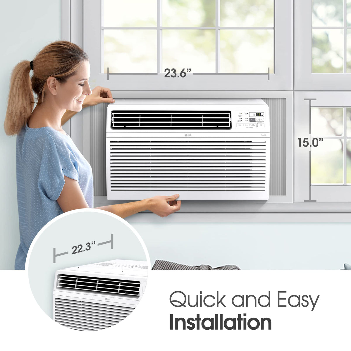 14000 BTU WiFi Enabled Window Air Conditioner White E8321