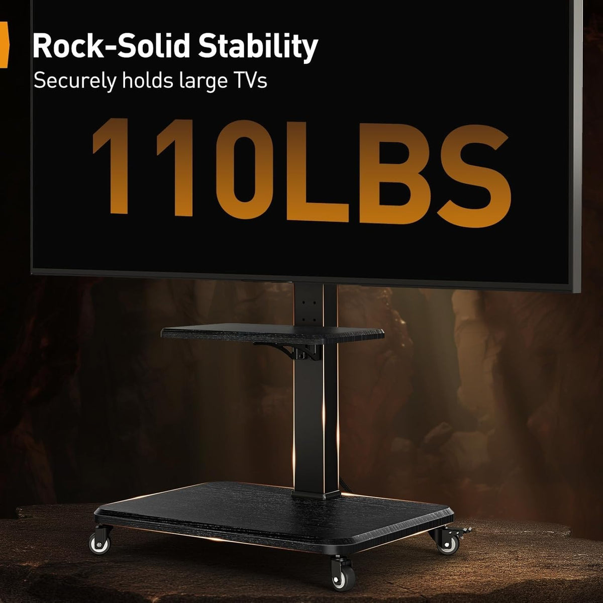 Rolling TV Stand with Wheels for 30-75 Inch TVs Y905781