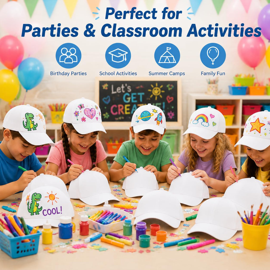 30 Pcs DIY Kids Baseball Caps Hats S1470