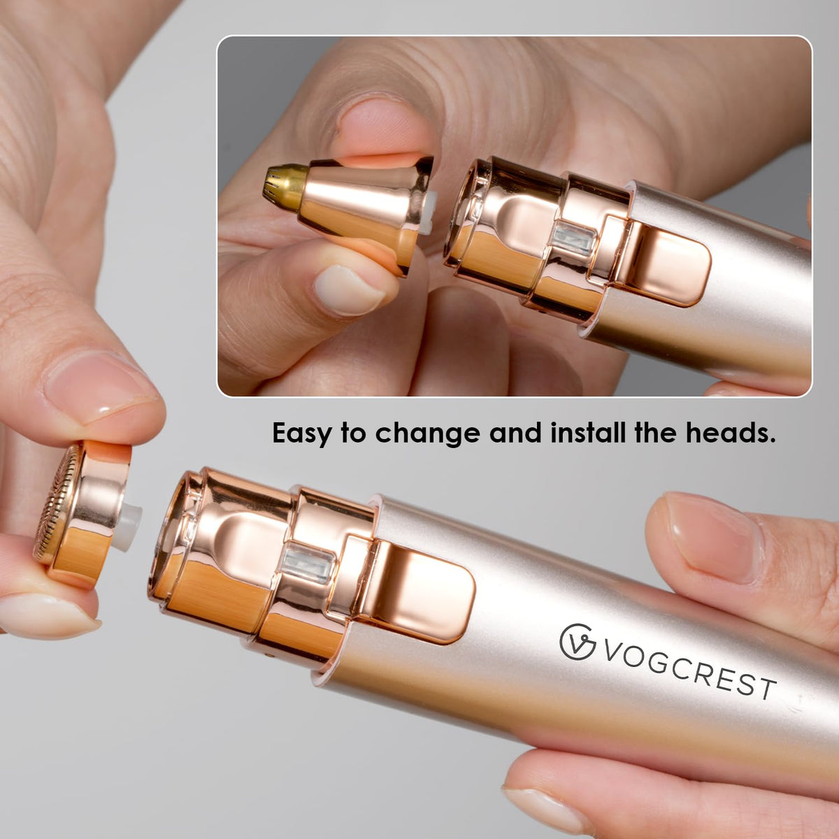 2 in1 Eyebrow Facial Trimmer with Replacement Heads T36750