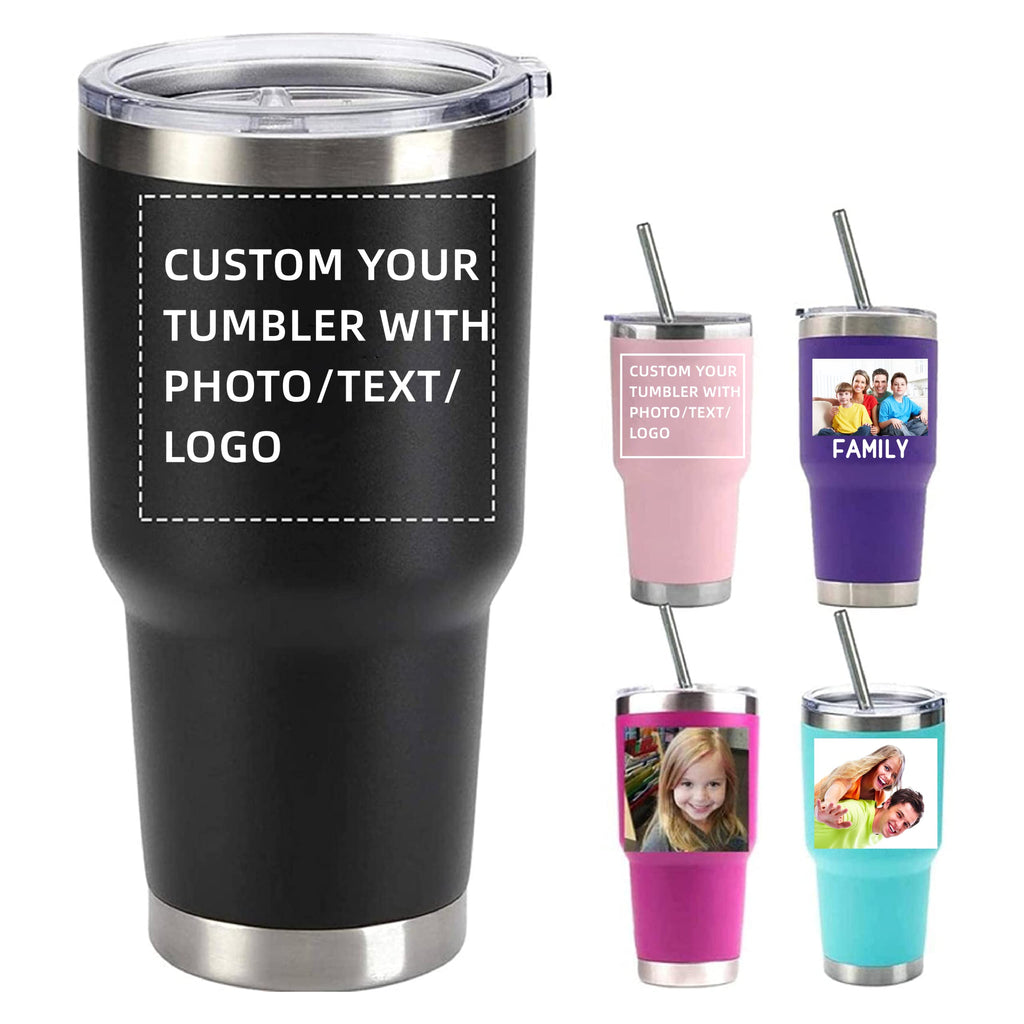 20oz/30oz Stainless Steel Tumbler with Lid & Straw Q263392