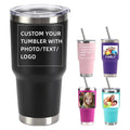 20oz/30oz Stainless Steel Tumbler with Lid & Straw Q263392