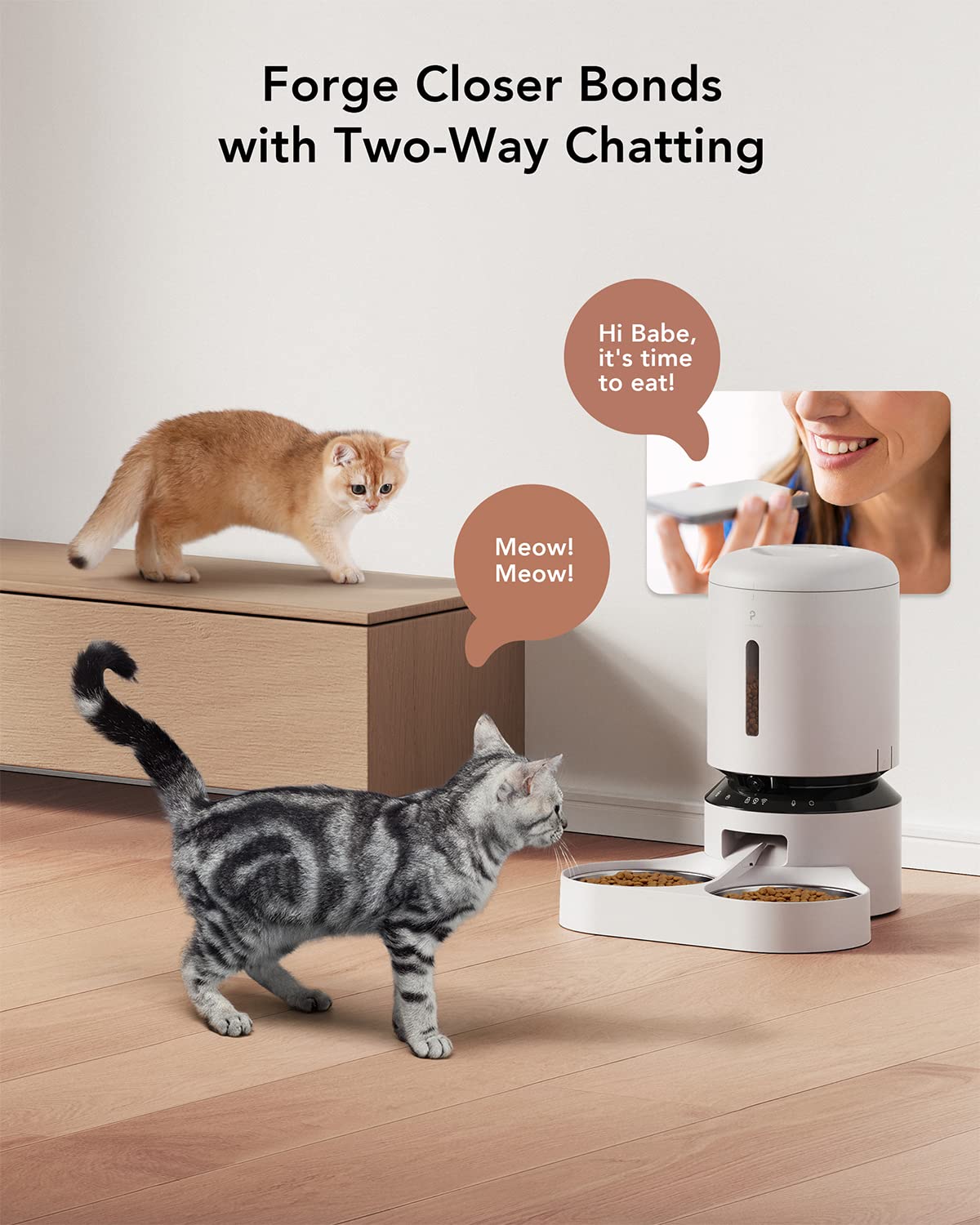 Automatic Cat Feeder with Camera 1080P HD Video 5G WiFi 2-Way Audio Q27369