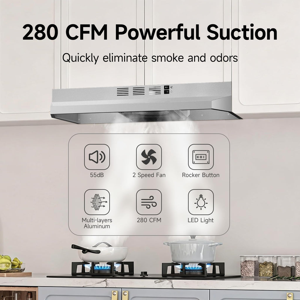 Stainless Steel Under Cabinet Range Hood X8478