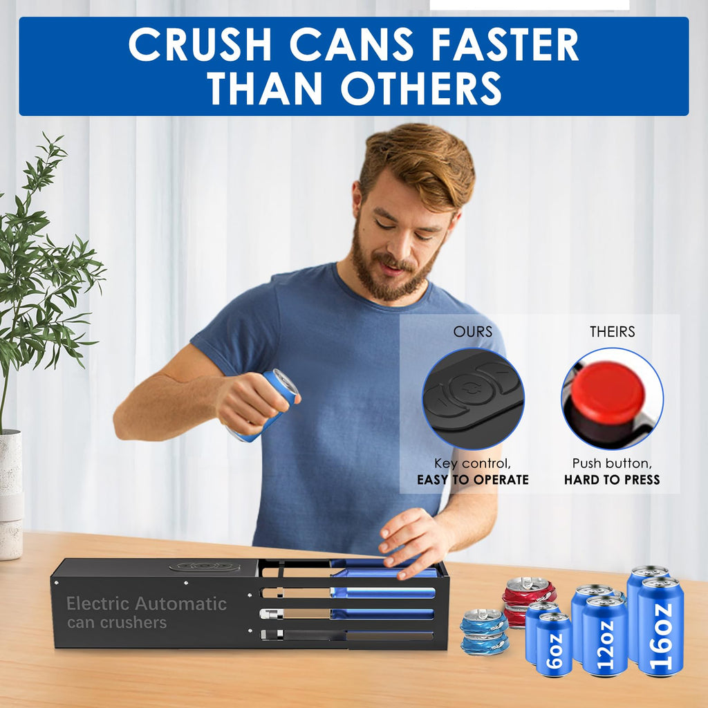 Automatic Electric Can Crusher for 8oz 12oz 16oz Cans Z176