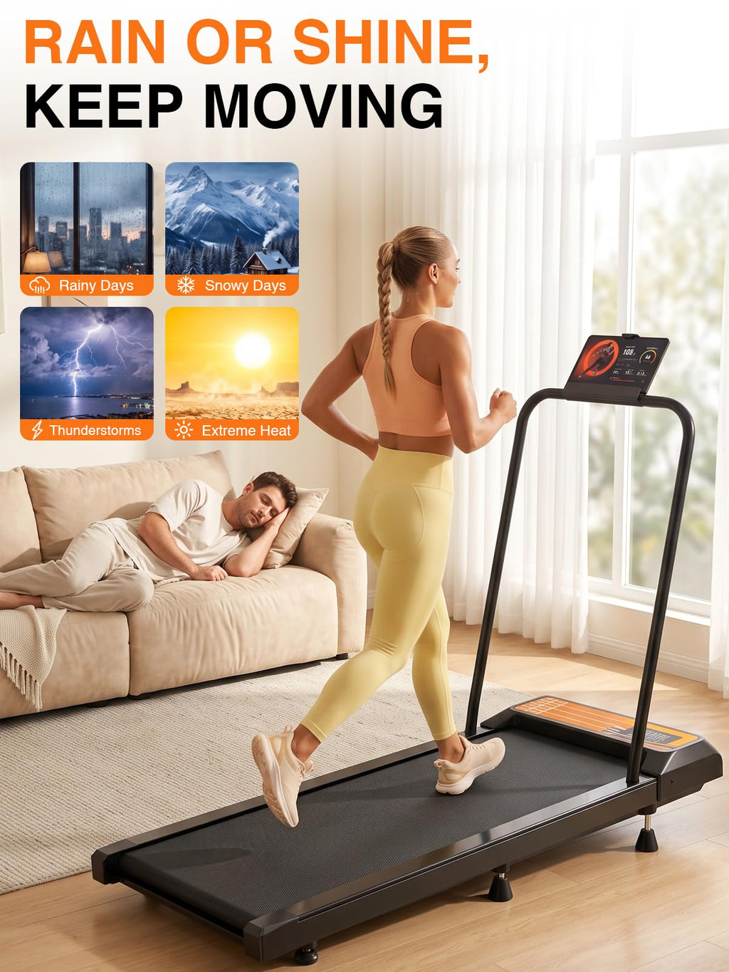 Under Desk Treadmill with Incline Y9118