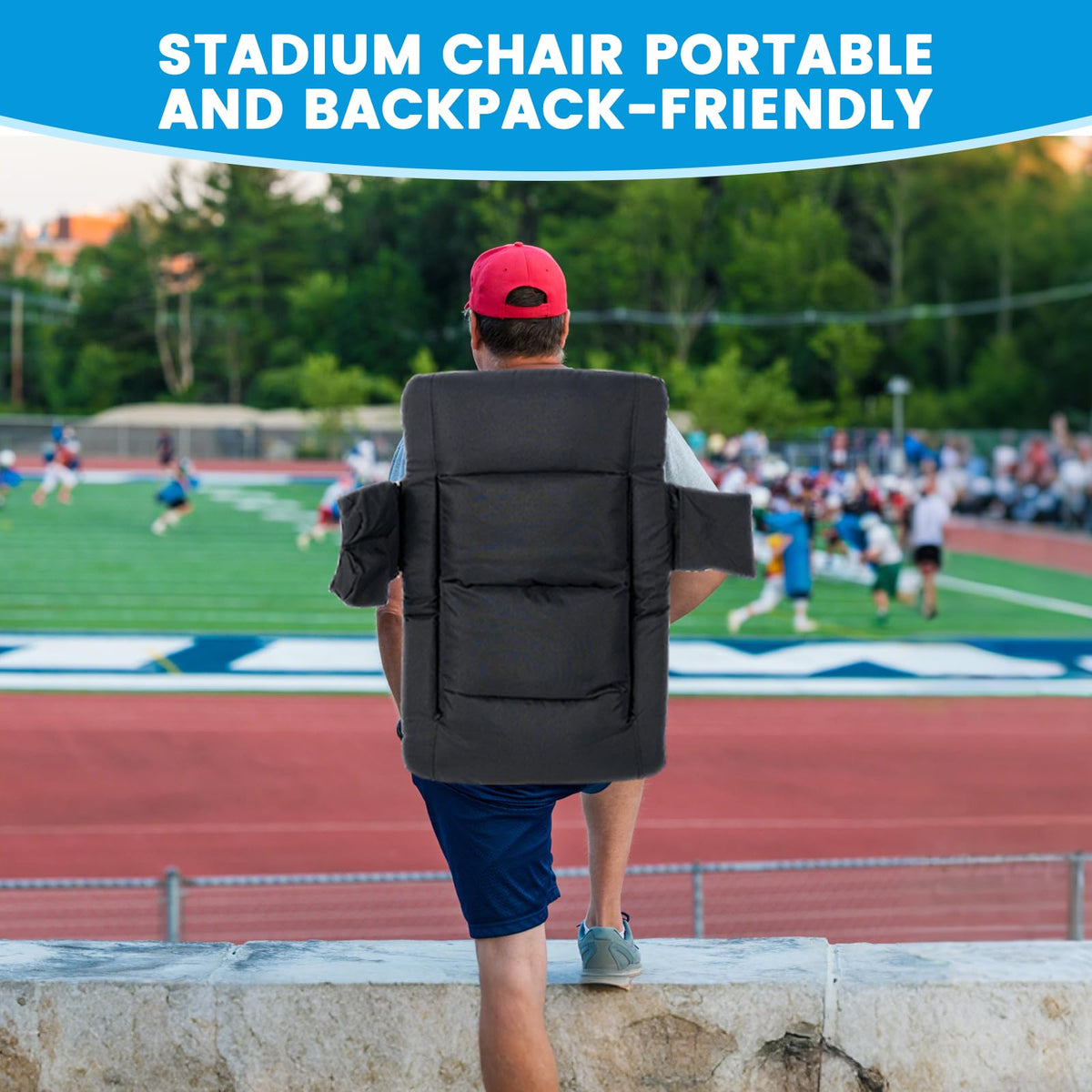 4.7" Extra Thick Stadium Seats for Bleachers with Back Support N9239