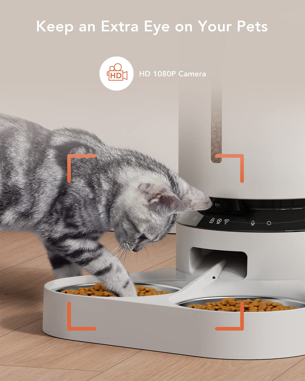 Automatic Cat Feeder with Camera 1080P HD Video 5G WiFi 2-Way Audio Q27369