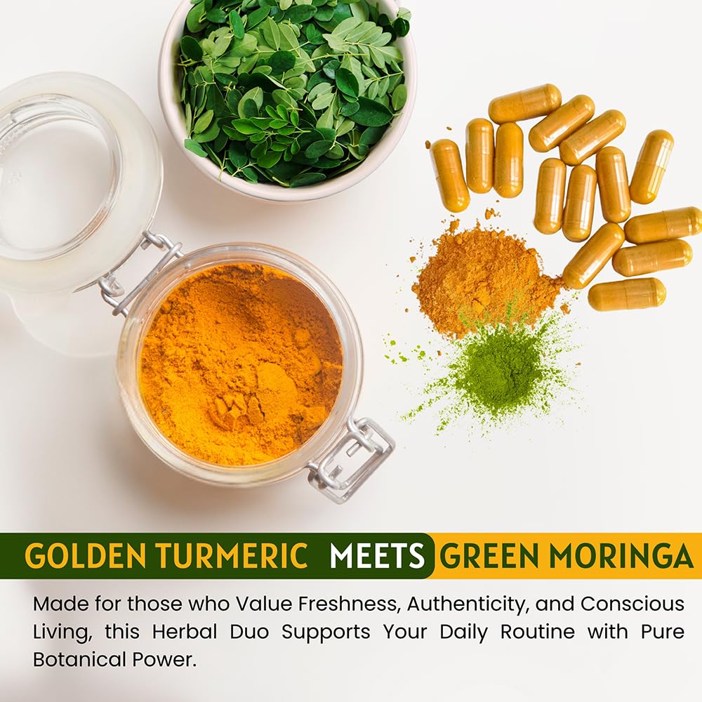 Organic Moringa Turmeric Black Pepper 120 Capsules F6121