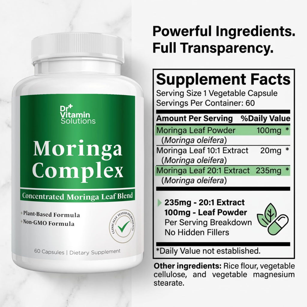 Moringa Oleifera Capsules with 20:1 Leaf Extract F31176