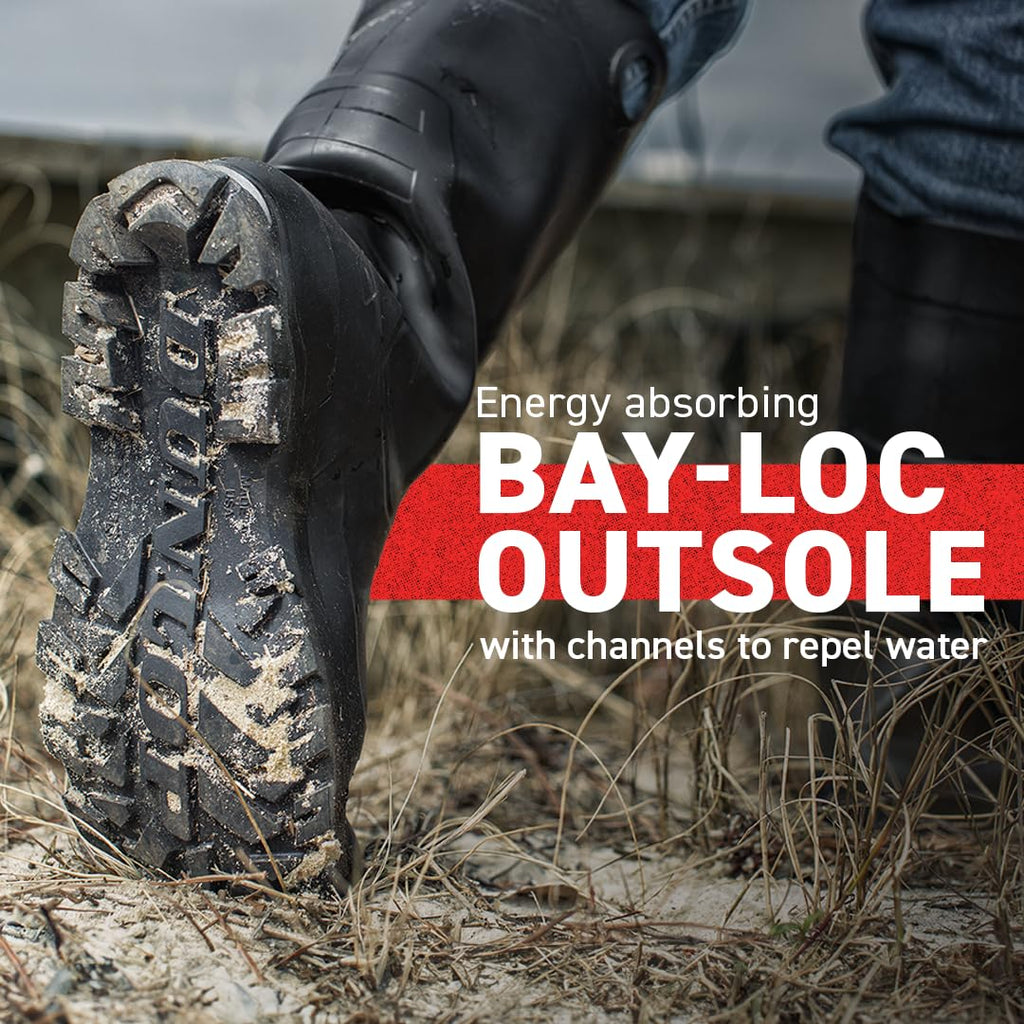 Black PVC Waterproof Steel Toe Rubber Boots B61659