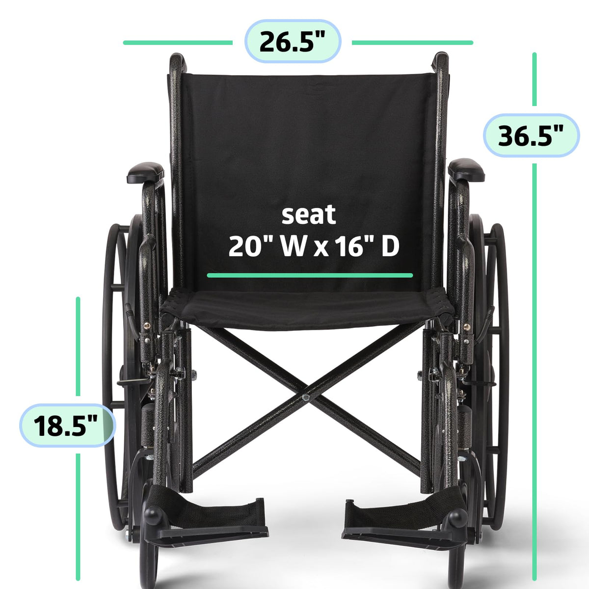 Folding Wheelchair with Swing-Back Desk-Length Arms and Swing-Away Footrests K768096