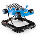 Foldable Baby Walker 3 in 1 Adjustable Height with Lights Music Blue U70324