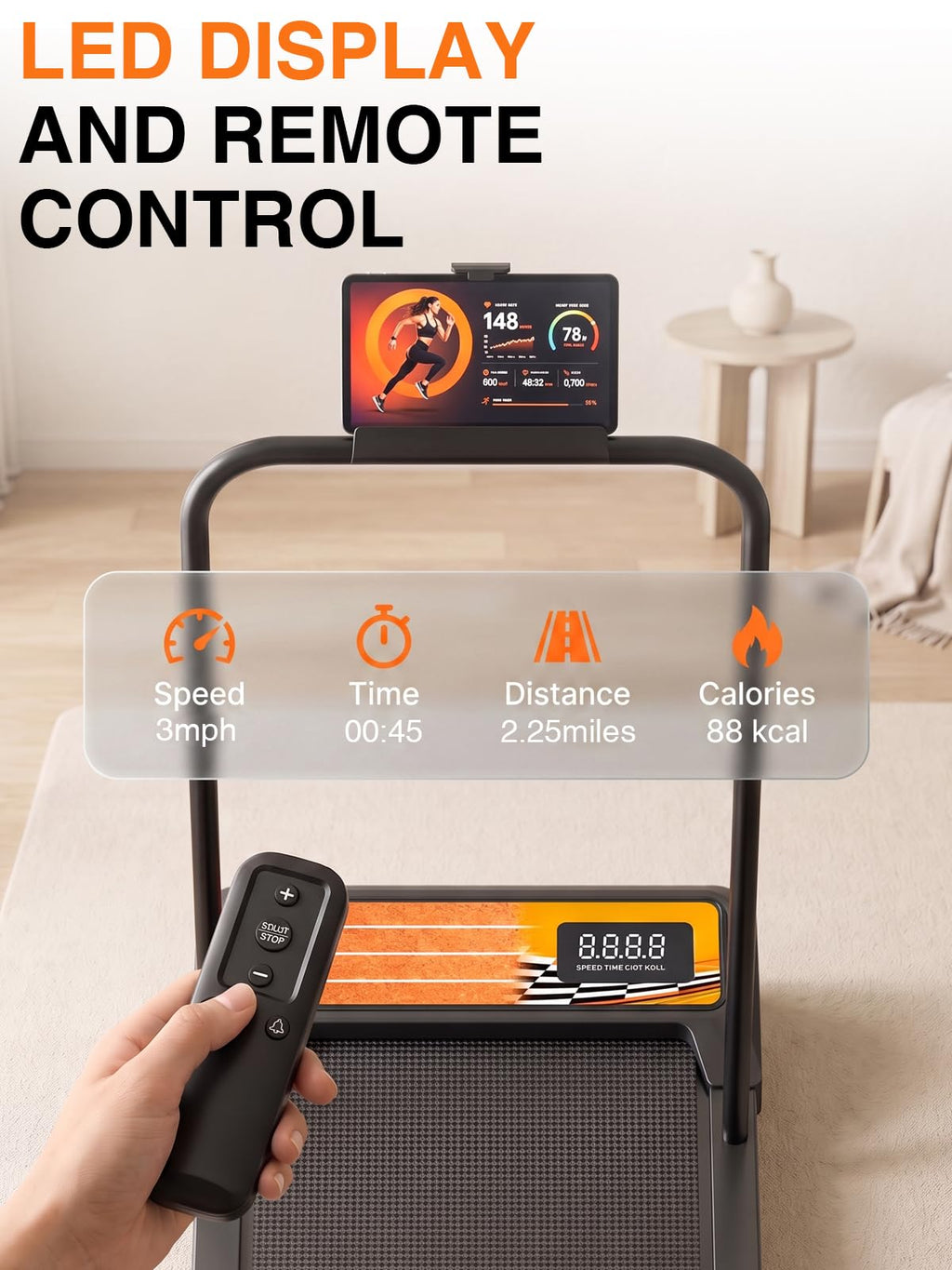 Under Desk Treadmill with Incline Y9118