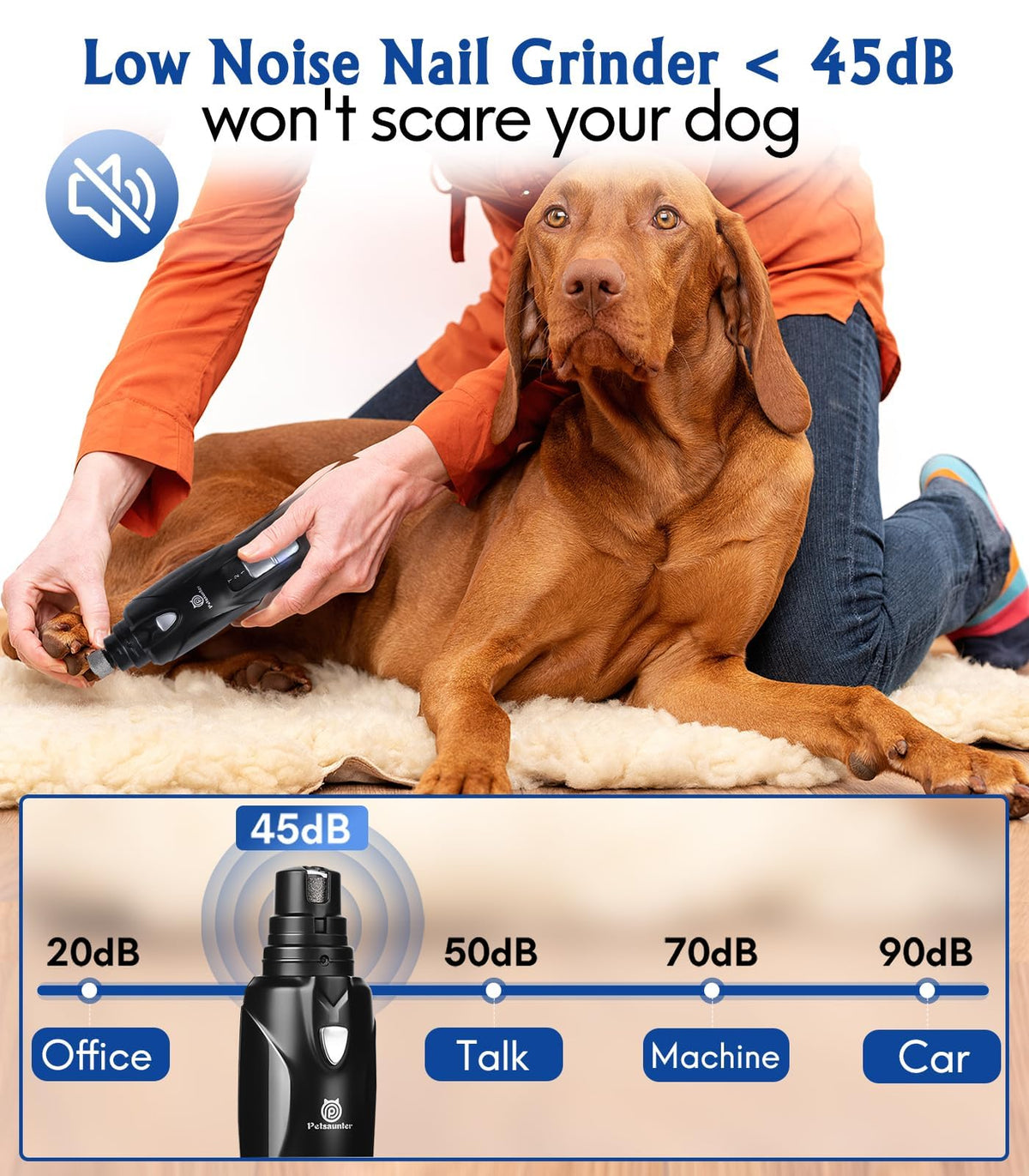 Dog Nail Grinder with LED Light U1140