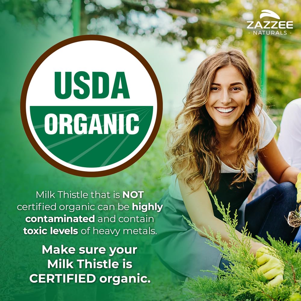 Organic Milk Thistle 30:1 Extract 120 Capsules Q4212