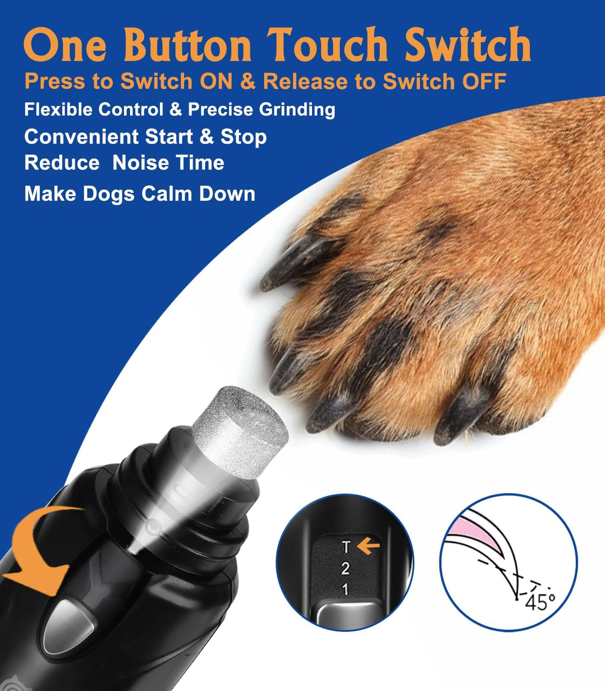 Dog Nail Grinder with LED Light U1140